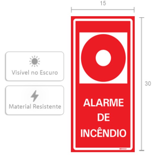 Placa Alarme De Incêndio